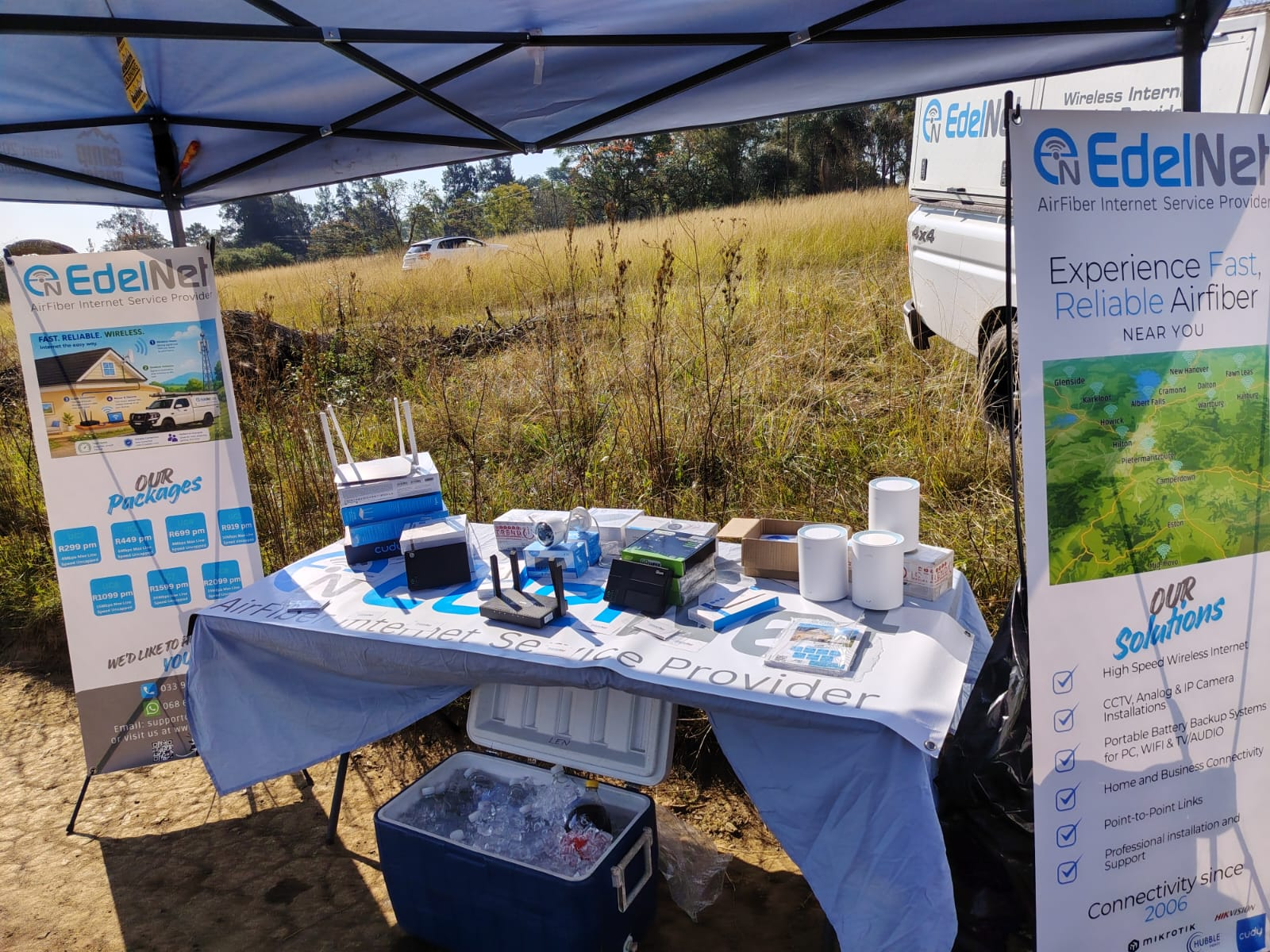 EdelNet display at a community event